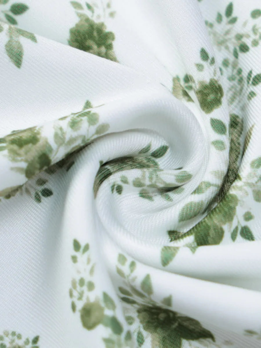 Mini-robe Juliette à motifs floraux — Vert sauge