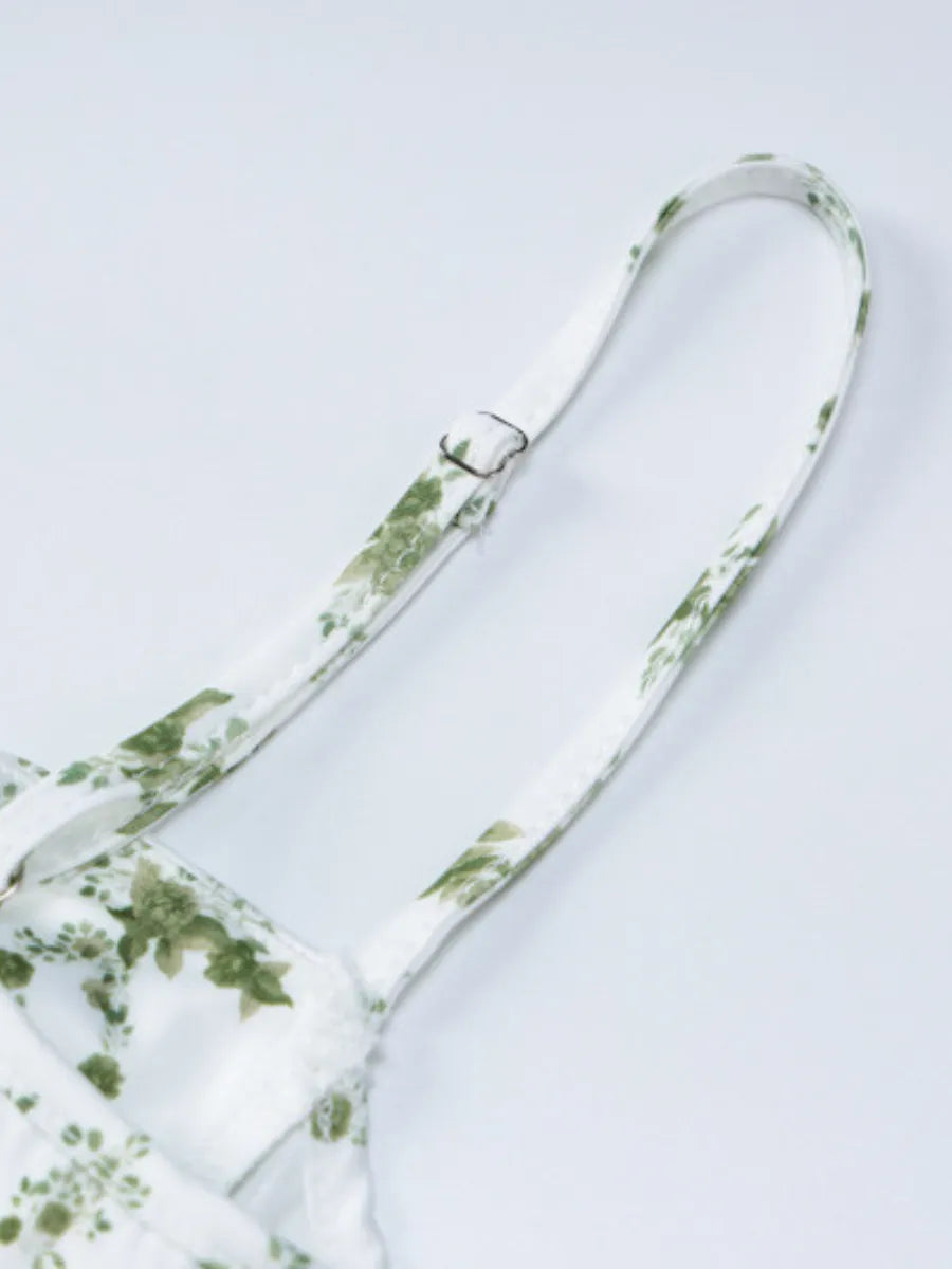 Mini-robe Juliette à motifs floraux — Vert sauge